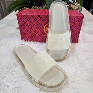 Tory Burch Women's New Ivory Slide Sandals